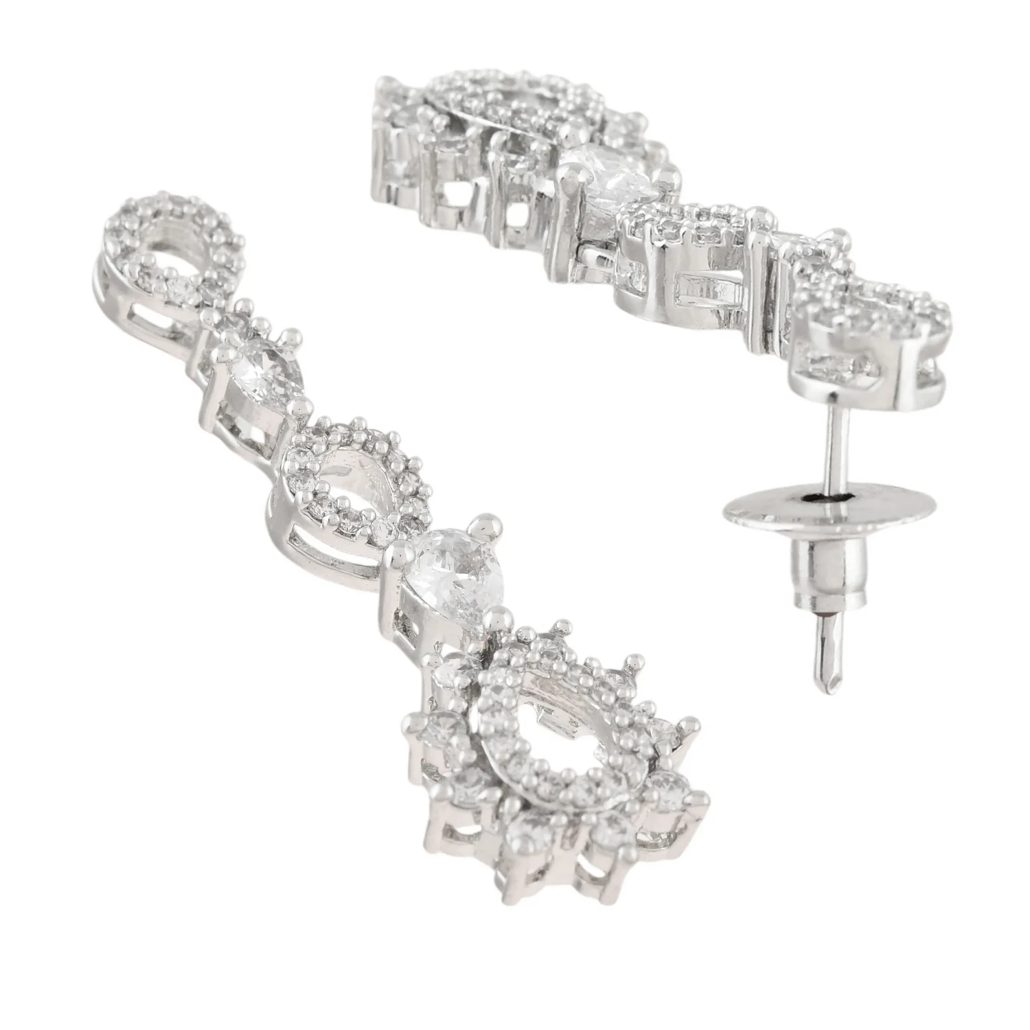 Sparkling Essentials Luminescent Grace American Diamond Necklace Set - Image 7