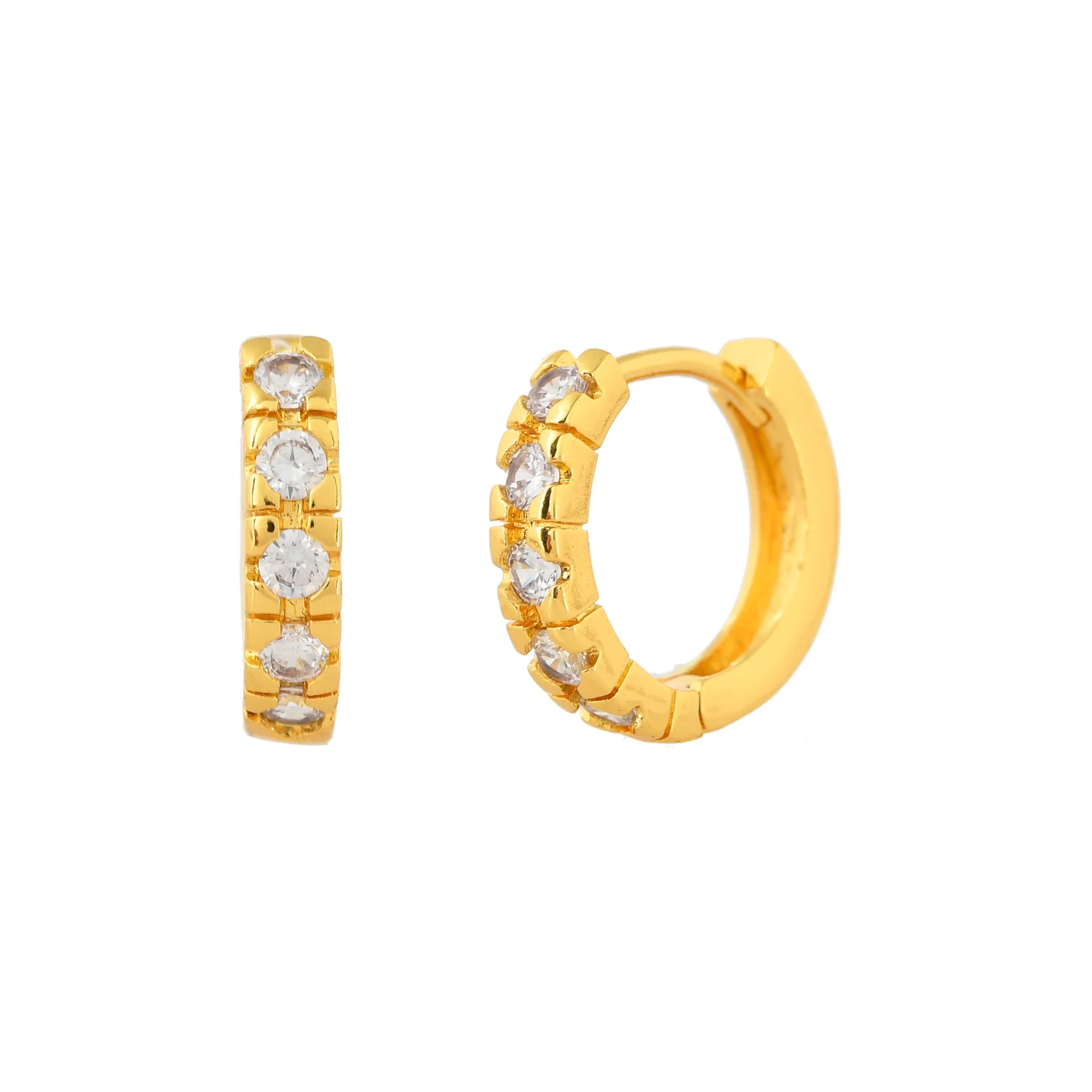 Sparkling Essentials Nayan Hoop Stud Earrings - Image 3