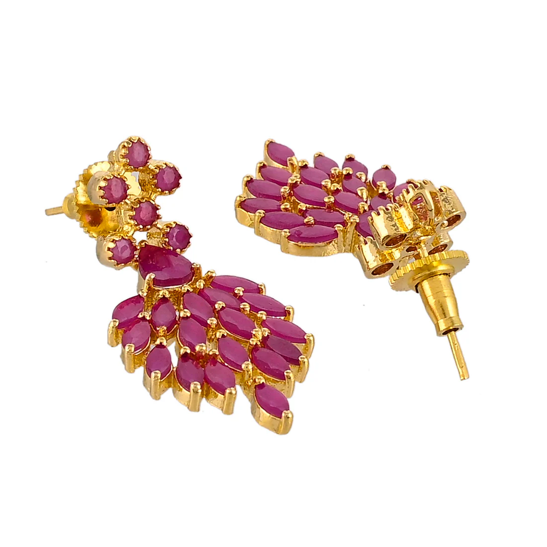 Sparkling Essentials Pink Drop Cut CZ Stones Jewellery Set - Image 5