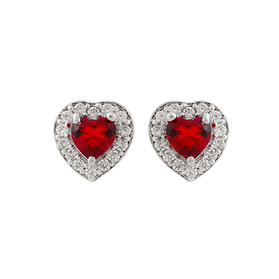 Sparkling Essentials Red Heart Shaped Cluster Setting CZ Box Set - Image 6