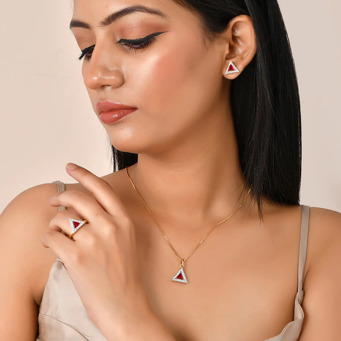 Sparkling Essentials Pink Triangle Cut Cluster Setting CZ Box Set - Image 2
