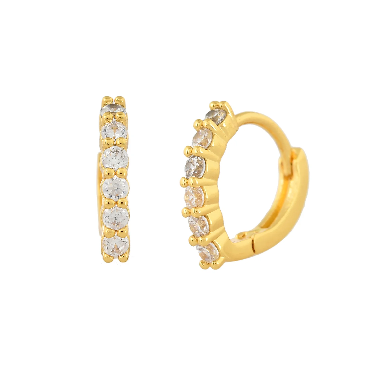 Sparkling Essentials Prism Hoop Stud Earrings - Image 3