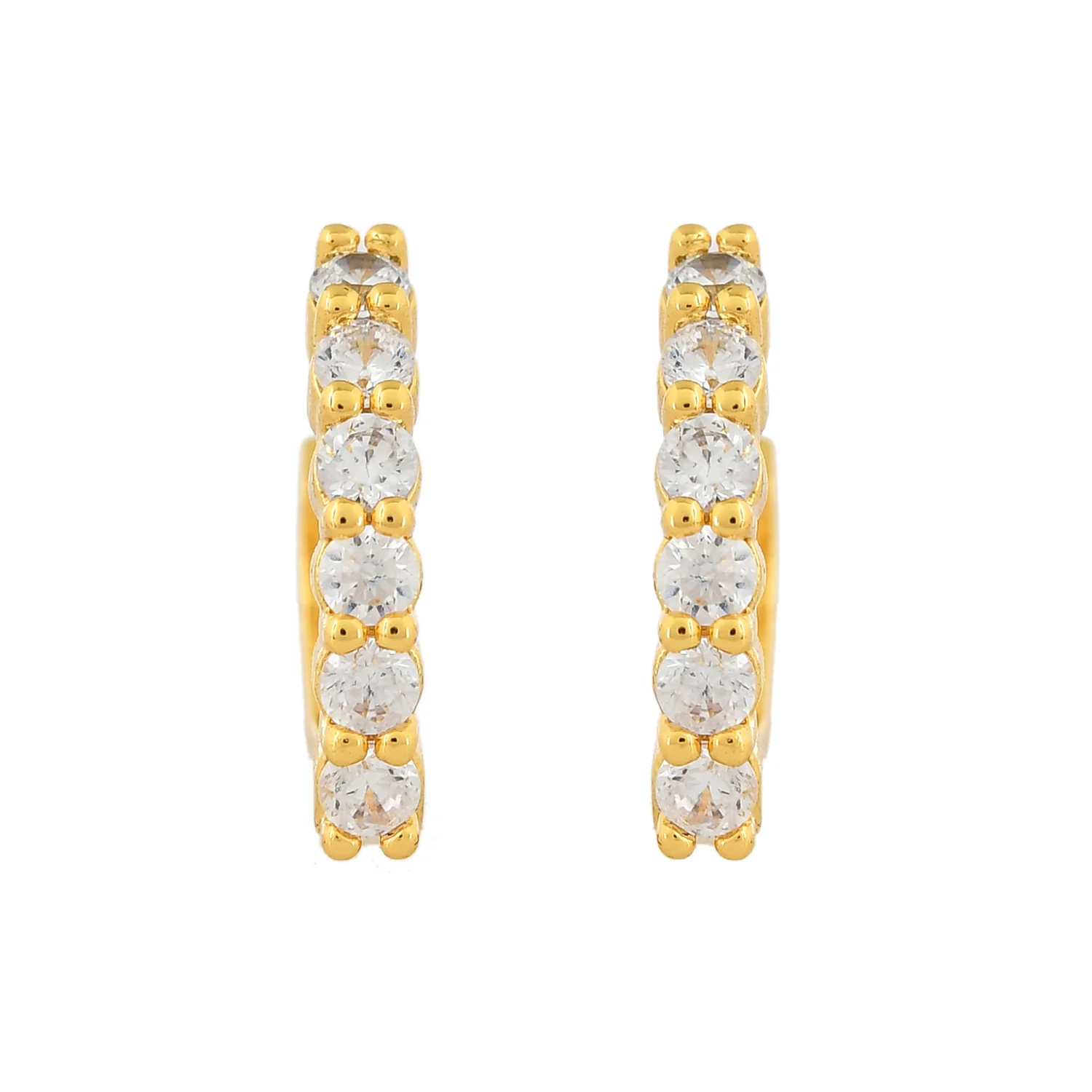 Sparkling Essentials Prism Hoop Stud Earrings - Image 4