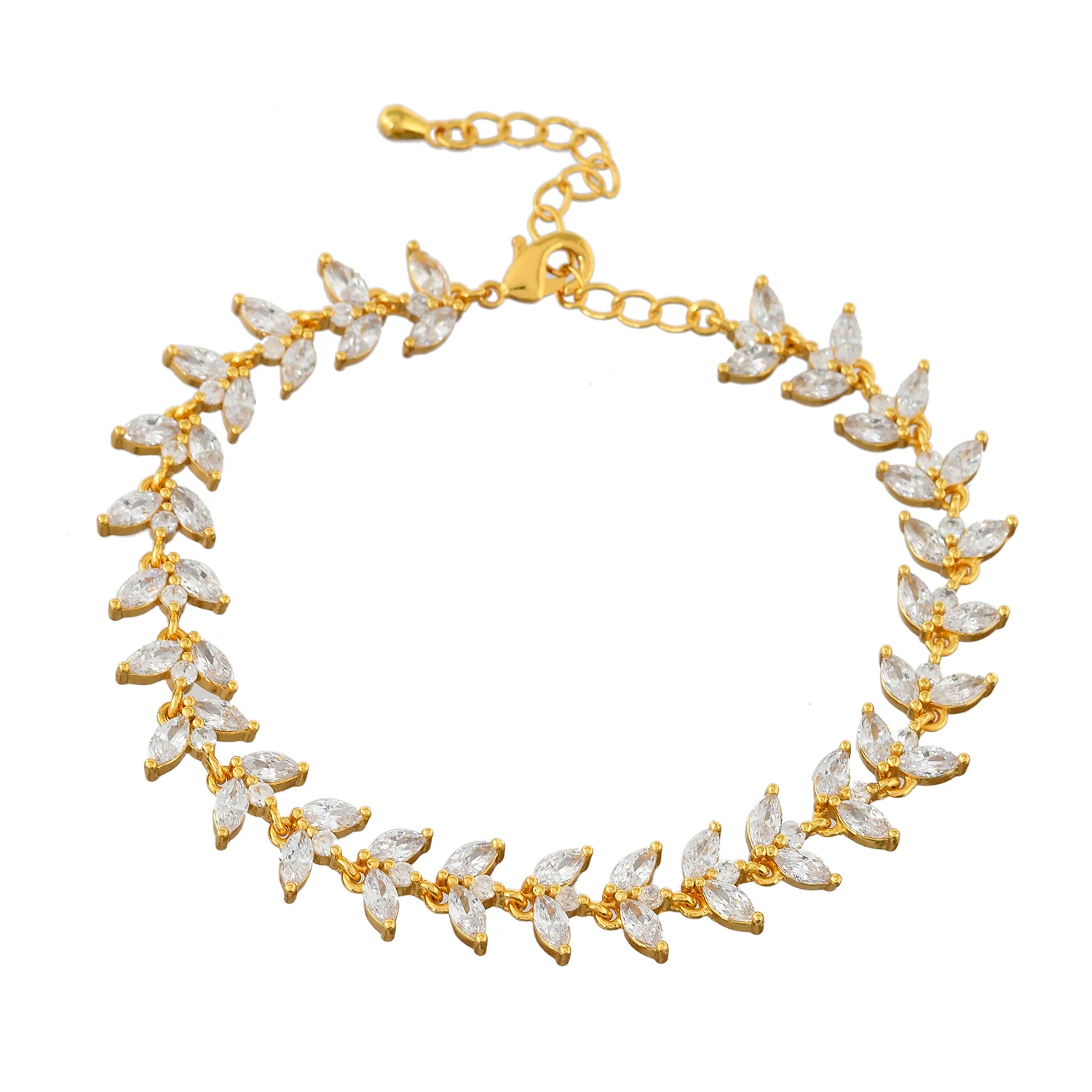 Sparkling Essentials Radiant Golden Leaves Tennis Bracelet - Image 3