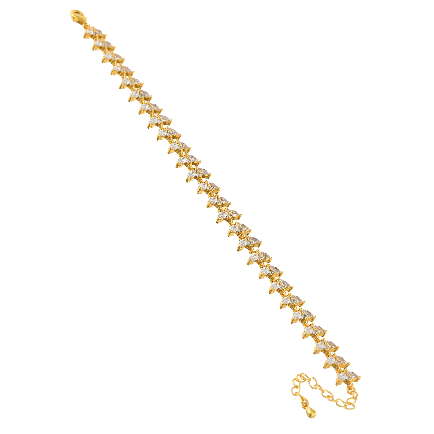 Sparkling Essentials Radiant Golden Leaves Tennis Bracelet - Image 4