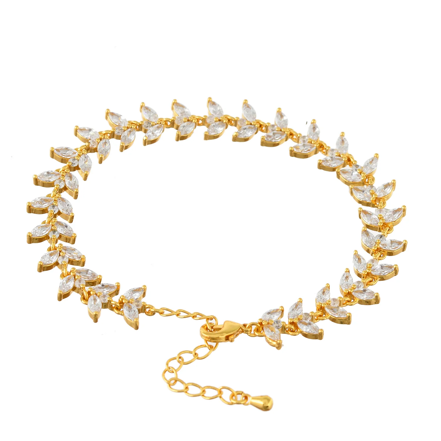 Sparkling Essentials Radiant Golden Leaves Tennis Bracelet - Image 5