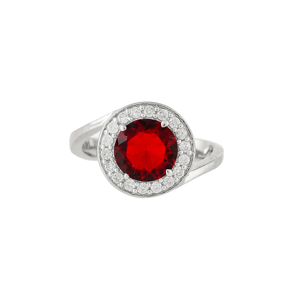 Sparkling Essentials Red Round Cut Cluster Setting CZ Box Set - Image 7