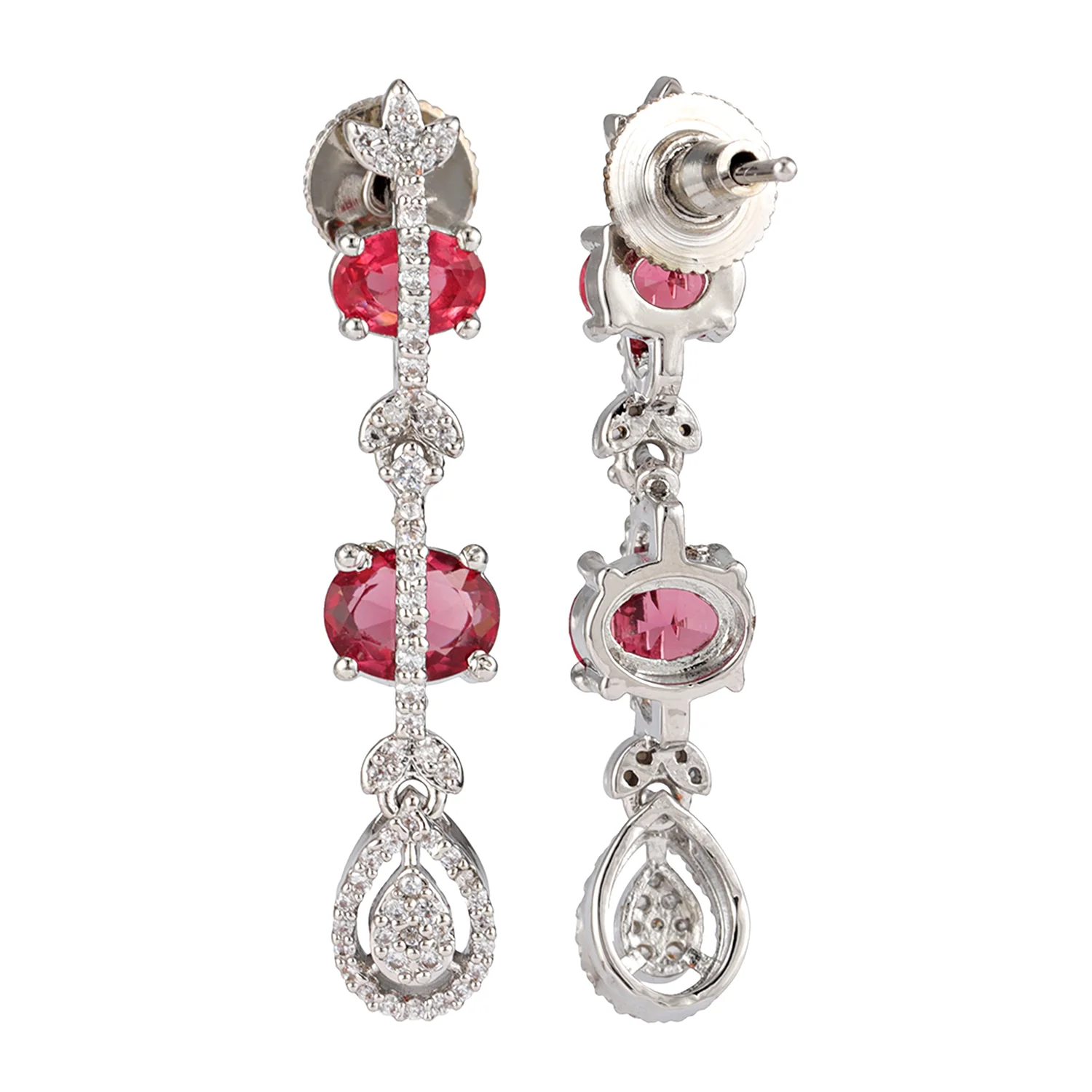 Sparkling Essentials Rubelle American Diamond Necklace Set - Image 4