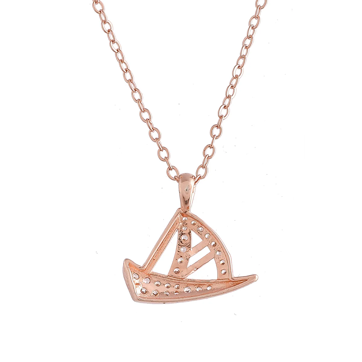 Sparkling Essentials Ship CZ Gems Pendant - Image 5