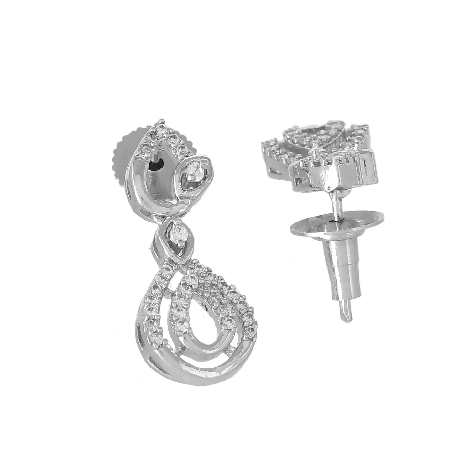 Sparkling Essentials Teardrop Dazzle American Diamond Necklace Set - Image 7