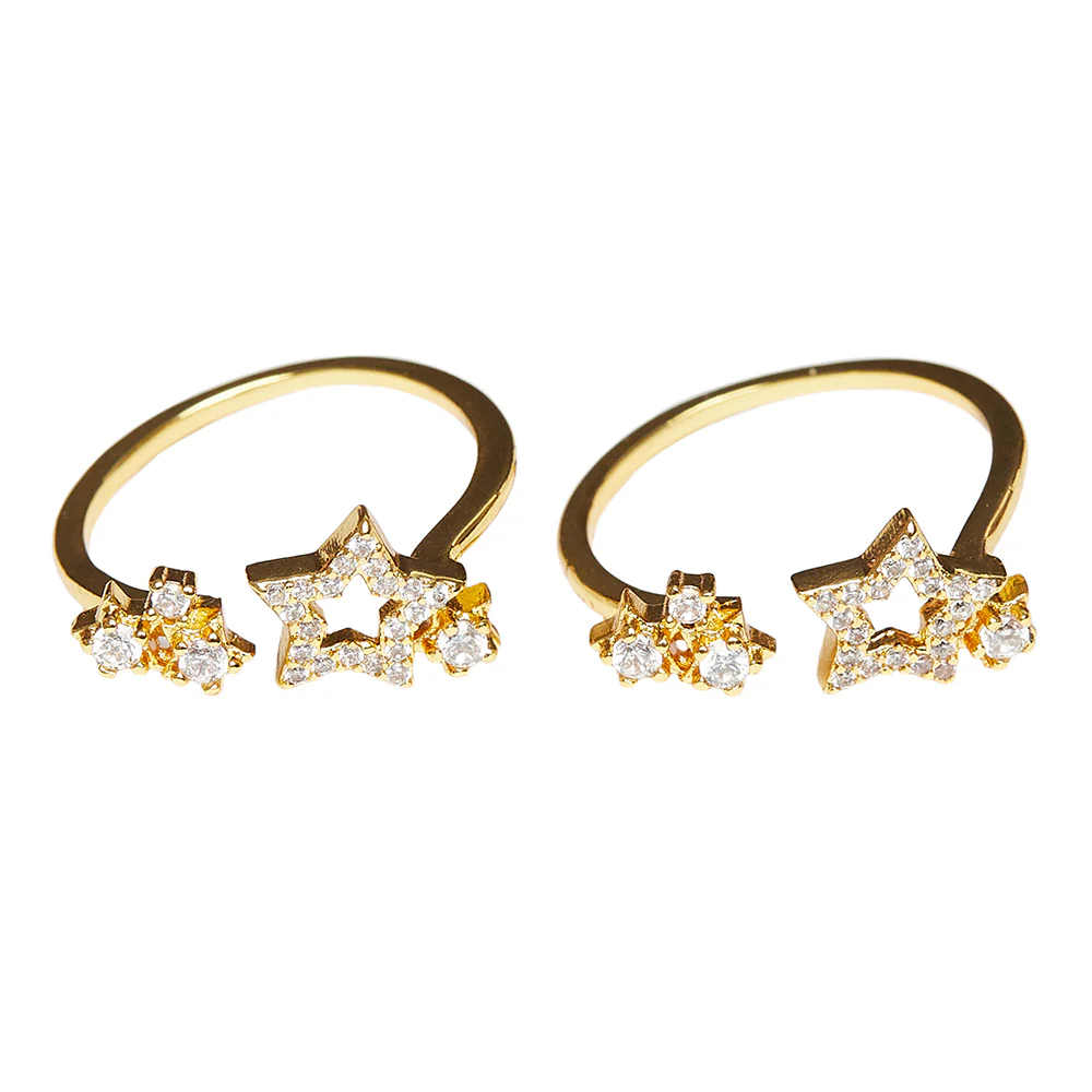 Sparkling Essentials Toe Rings In Golden Color For Women - Image 3