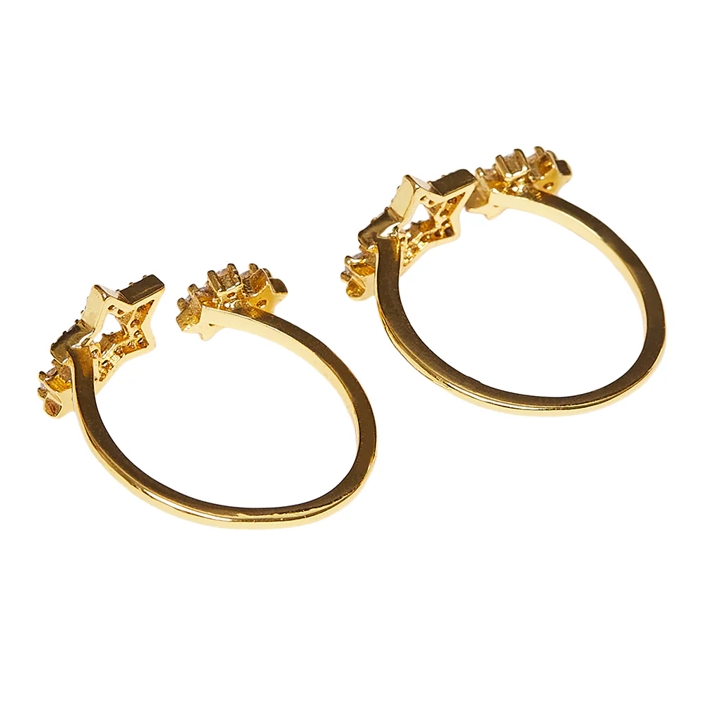 Sparkling Essentials Toe Rings In Golden Color For Women - Image 4