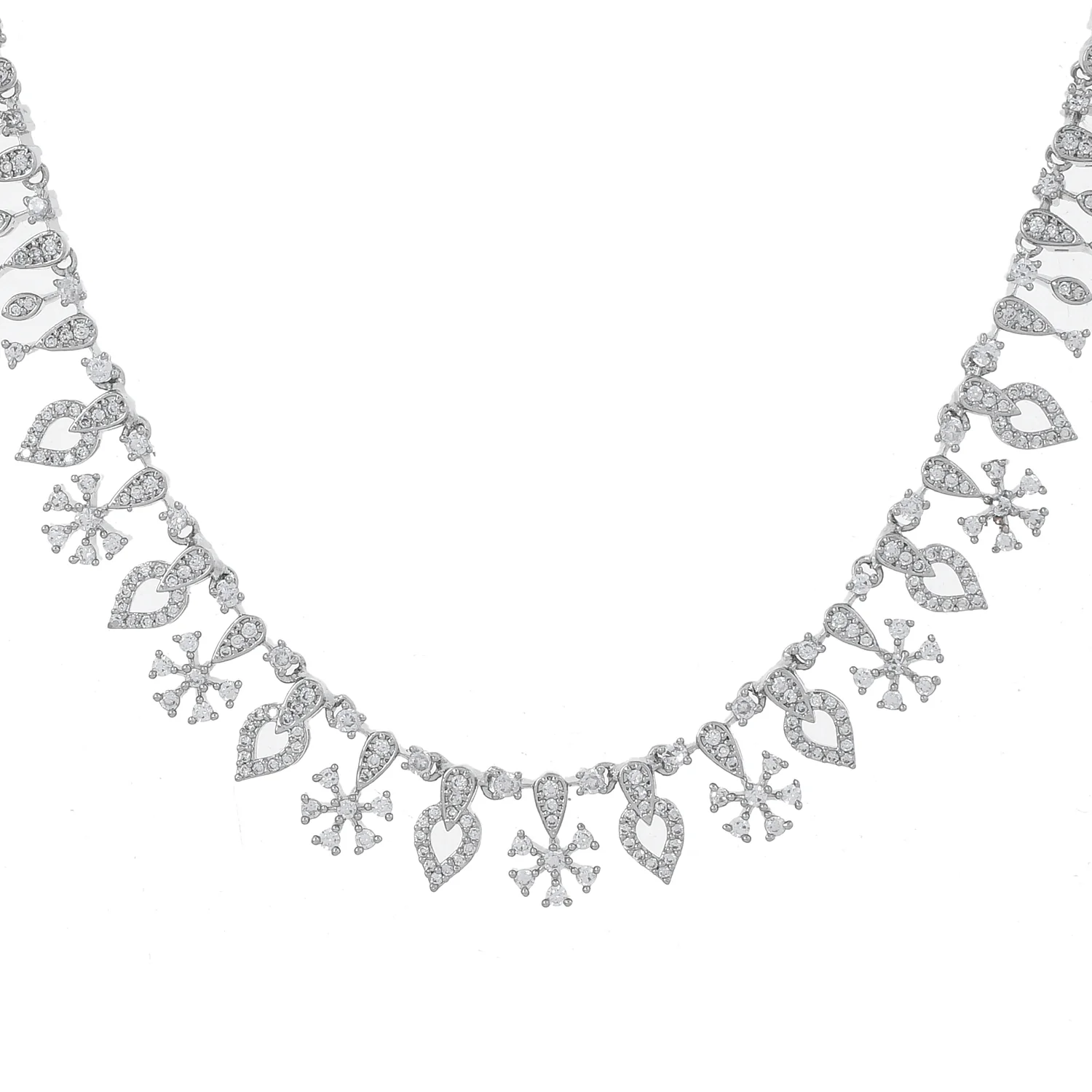 Sparkling Essentials Twilight Glam American Diamond Necklace Set - Image 5