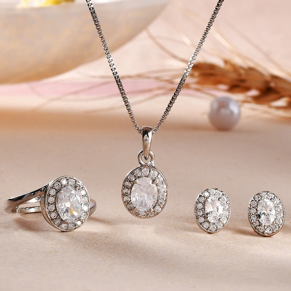 Sparkling Essentials White Round Cut CZ Box Set