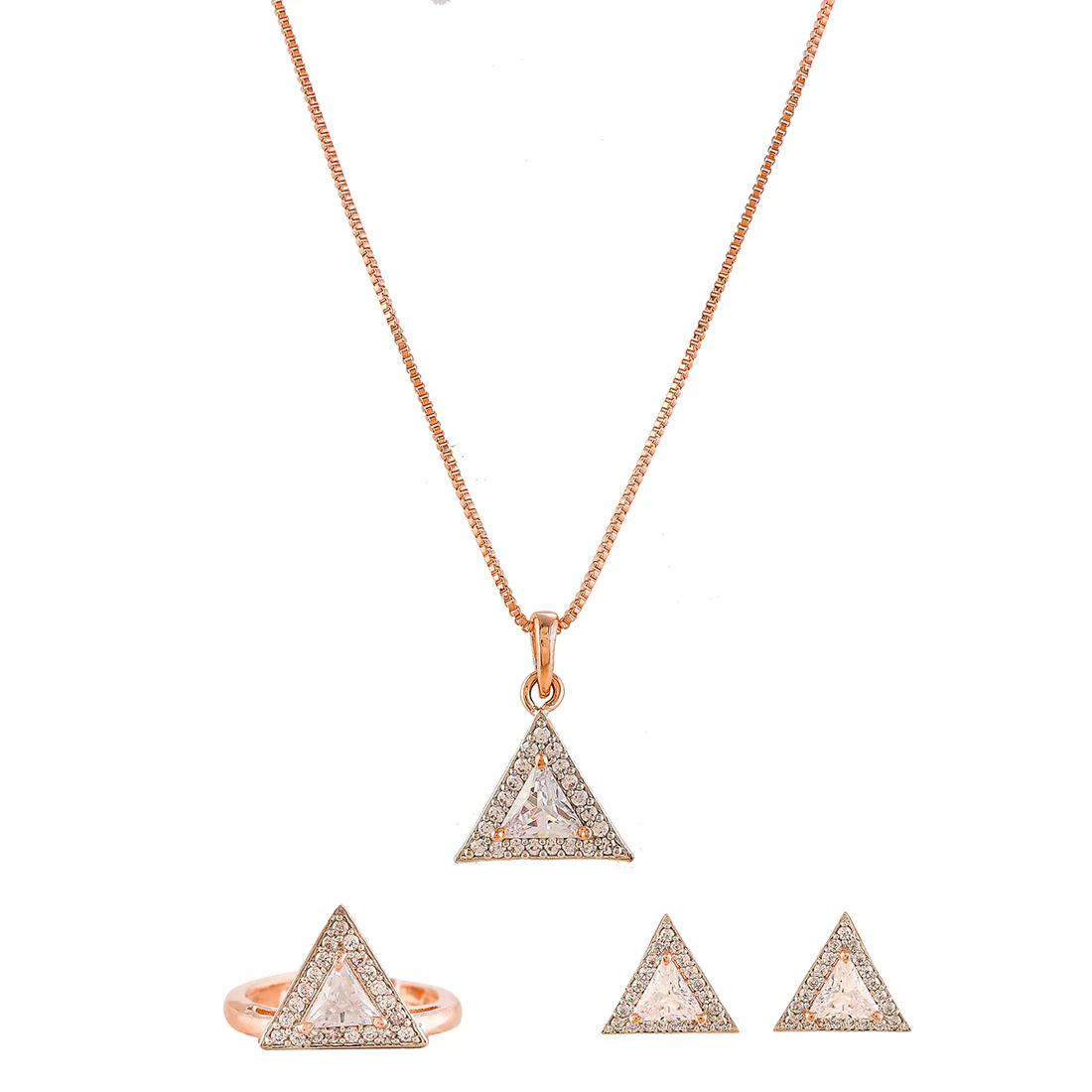 Sparkling Essentials White Triangle Cut Zirconia Box Set - Image 3