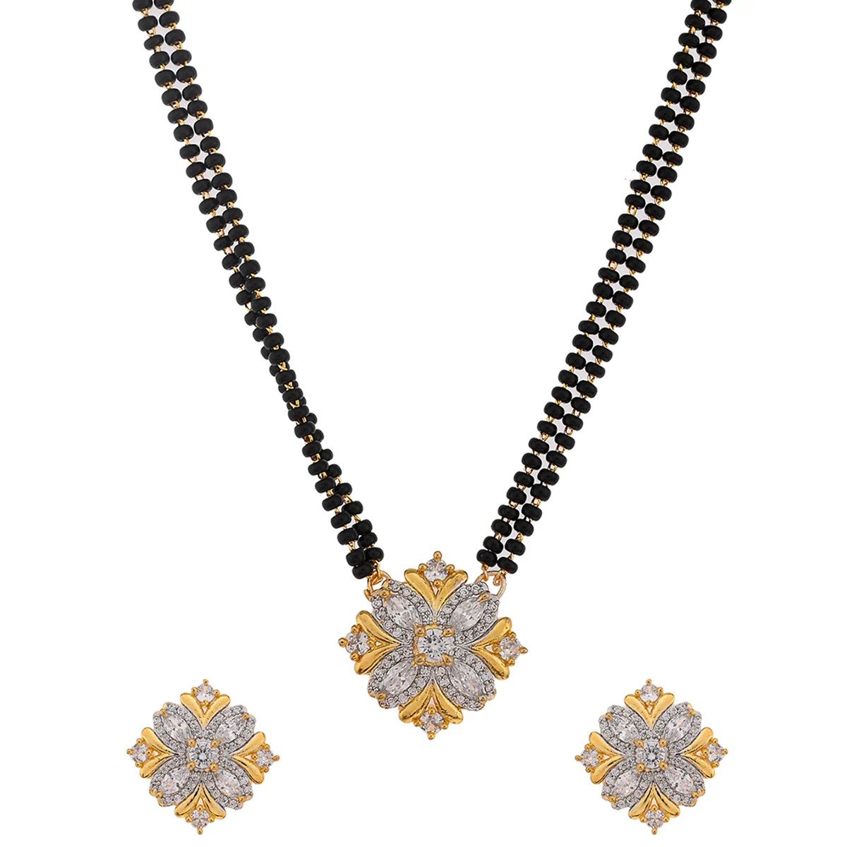 Sparkling Essentials White Zircons Mangalsutra Box Set - Image 4