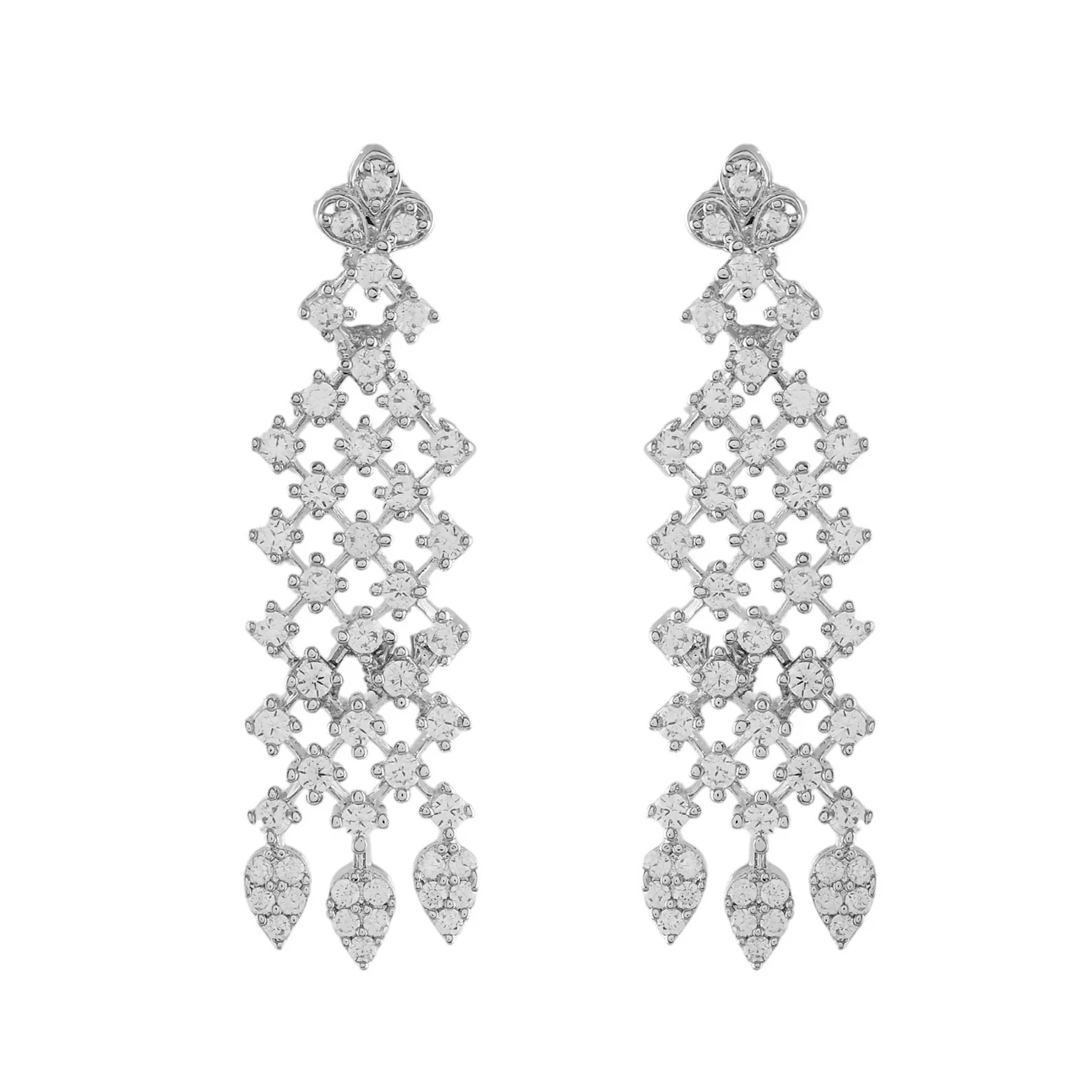 Sparkling Opulance Dazzling American Diamond Necklace Set - Image 6
