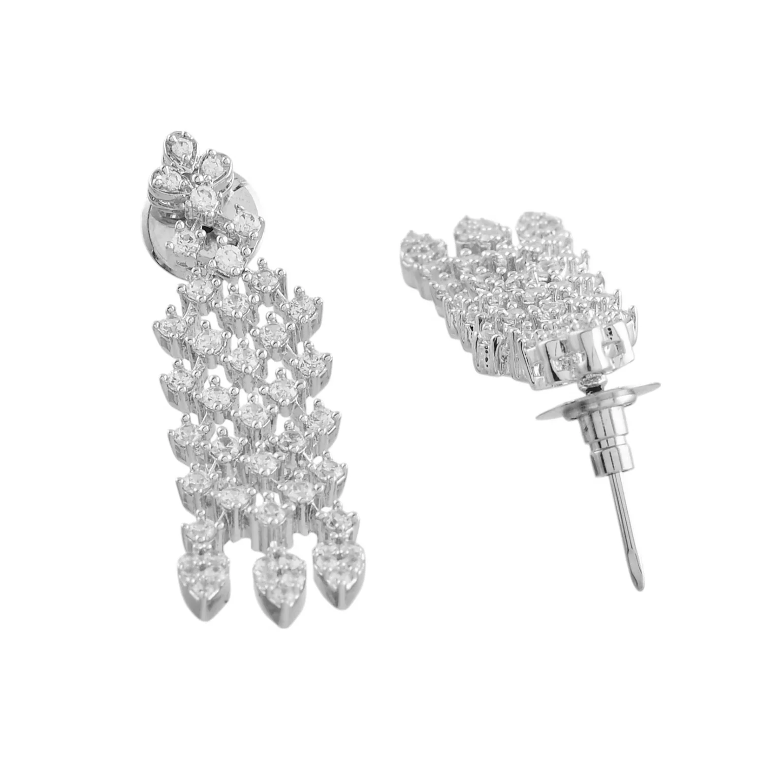 Sparkling Opulance Dazzling American Diamond Necklace Set - Image 7
