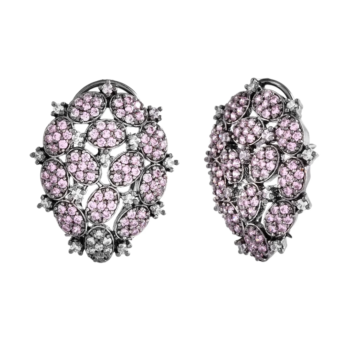 Sparkling Opulance Lattice Elegance Statement Earrings - Image 3