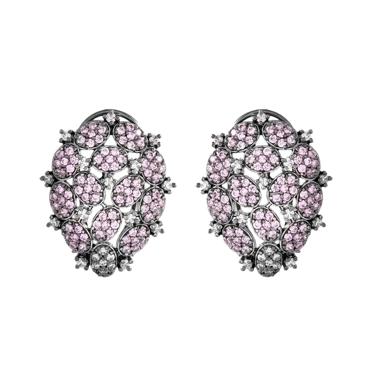 Sparkling Opulance Lattice Elegance Statement Earrings - Image 4