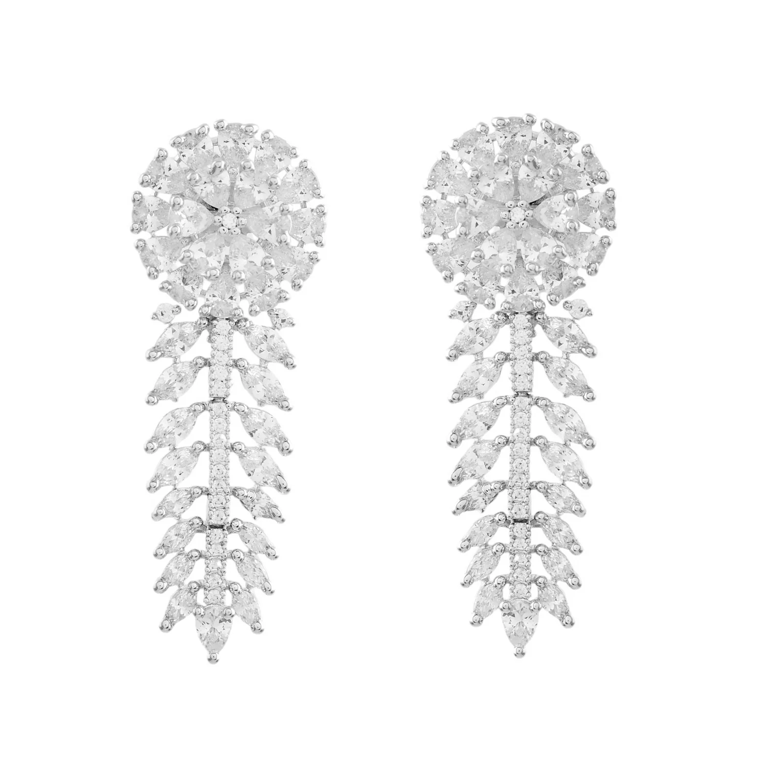 Sparkling Opulance Stunning Marquise American Diamond Necklace Set - Image 6