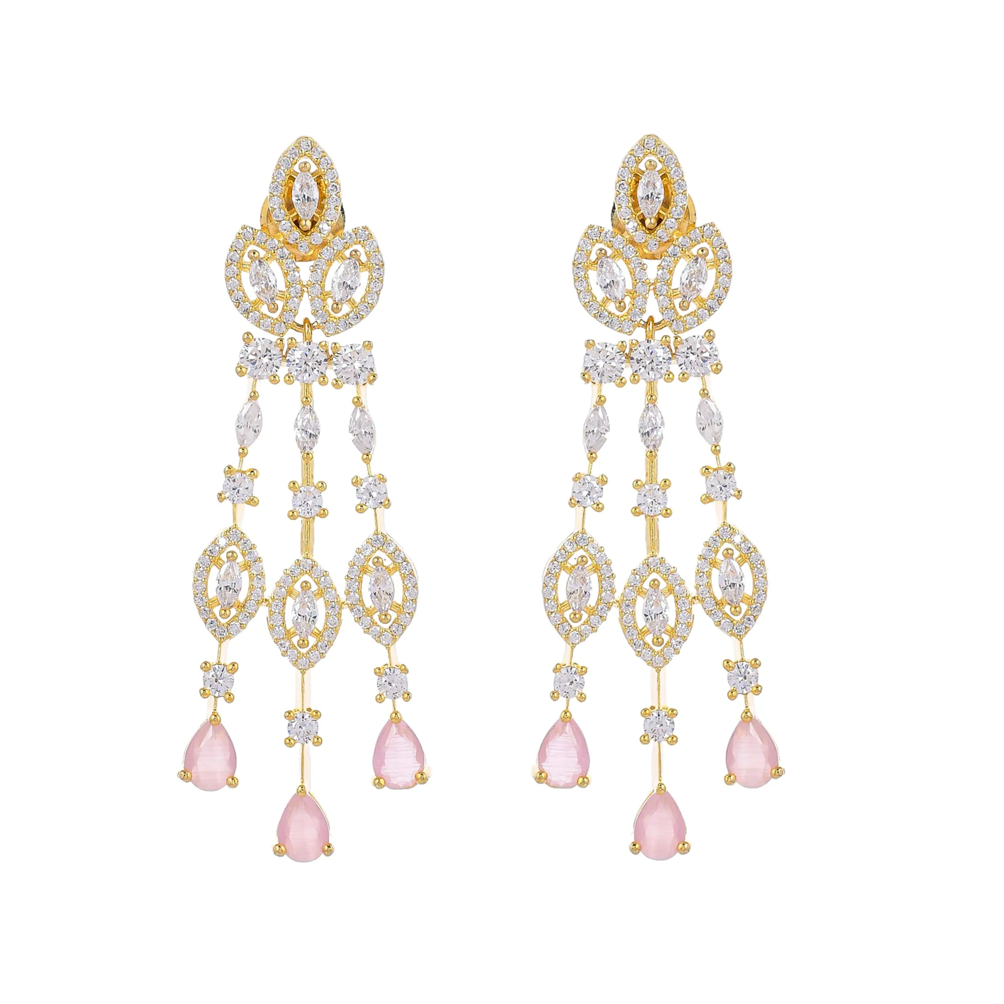 Sparkling Opulence Gilded Blossom Necklace Set - Image 6
