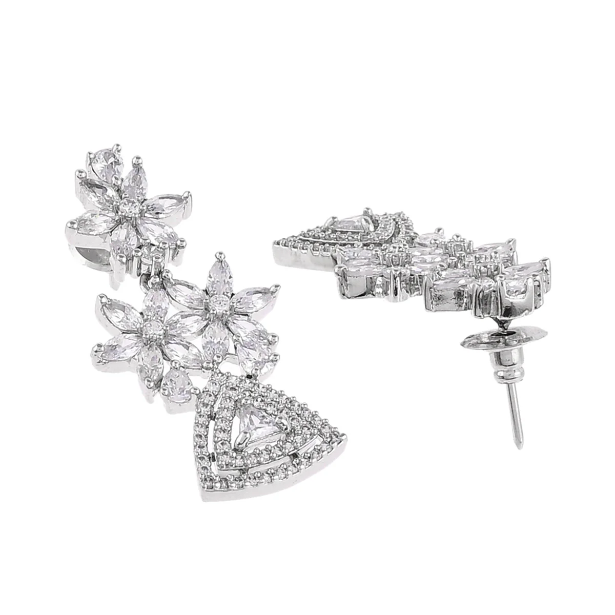 Sparkling Opulence Triangles CZ Jewellery Set - Image 5