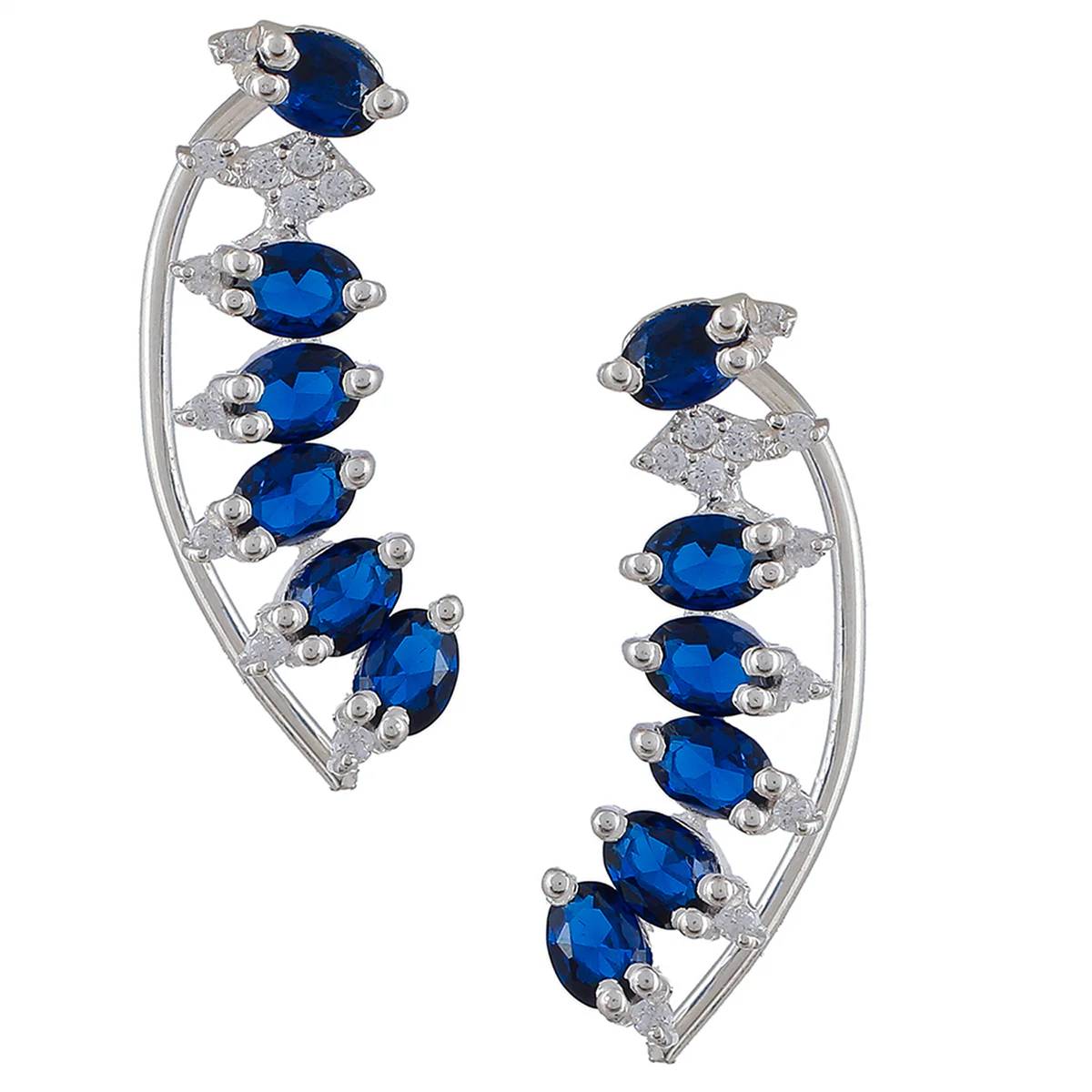 Spikey 925 Sterling Silver Earrings - Image 3