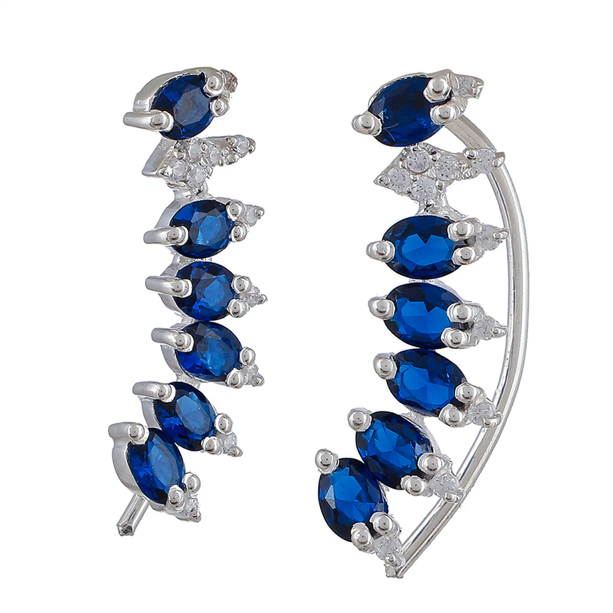 Spikey 925 Sterling Silver Earrings - Image 5
