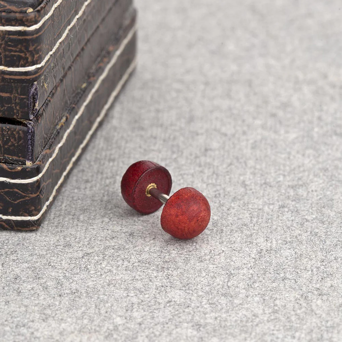 Sporty Stud Out Double Sided Red Stud
