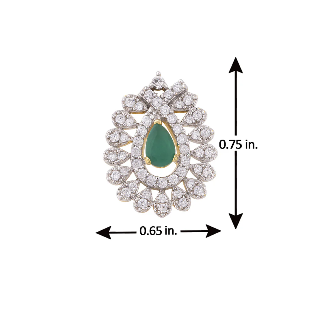 Staple Earrings CZ Gems Embellished Earrings - Image 4