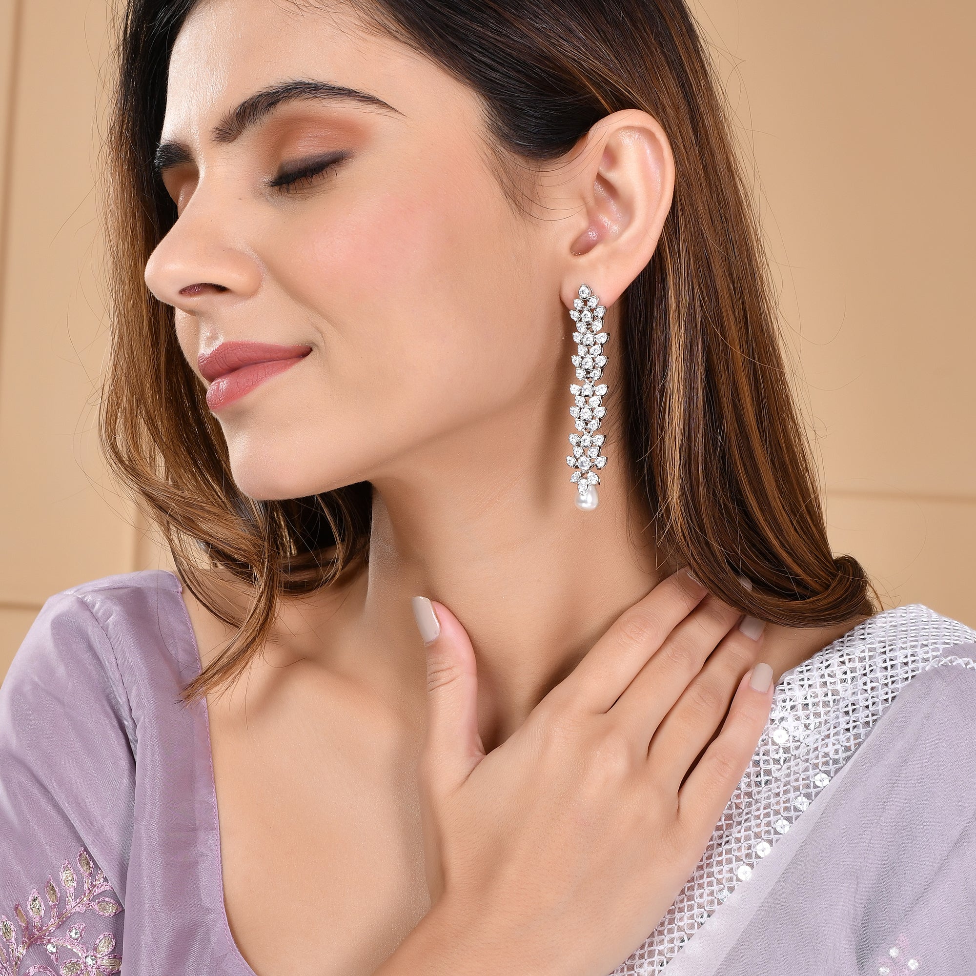 Starlight Kira Long Statement Earrings - Image 2