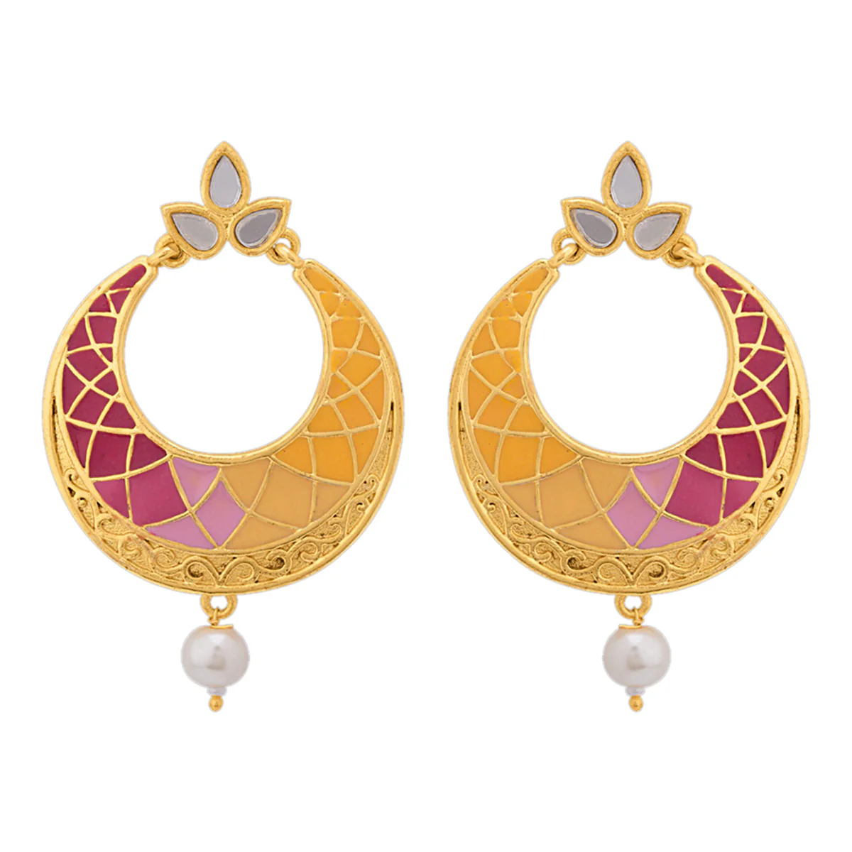 Starry Ombre Yellow Gold Earrings for Women - Image 2
