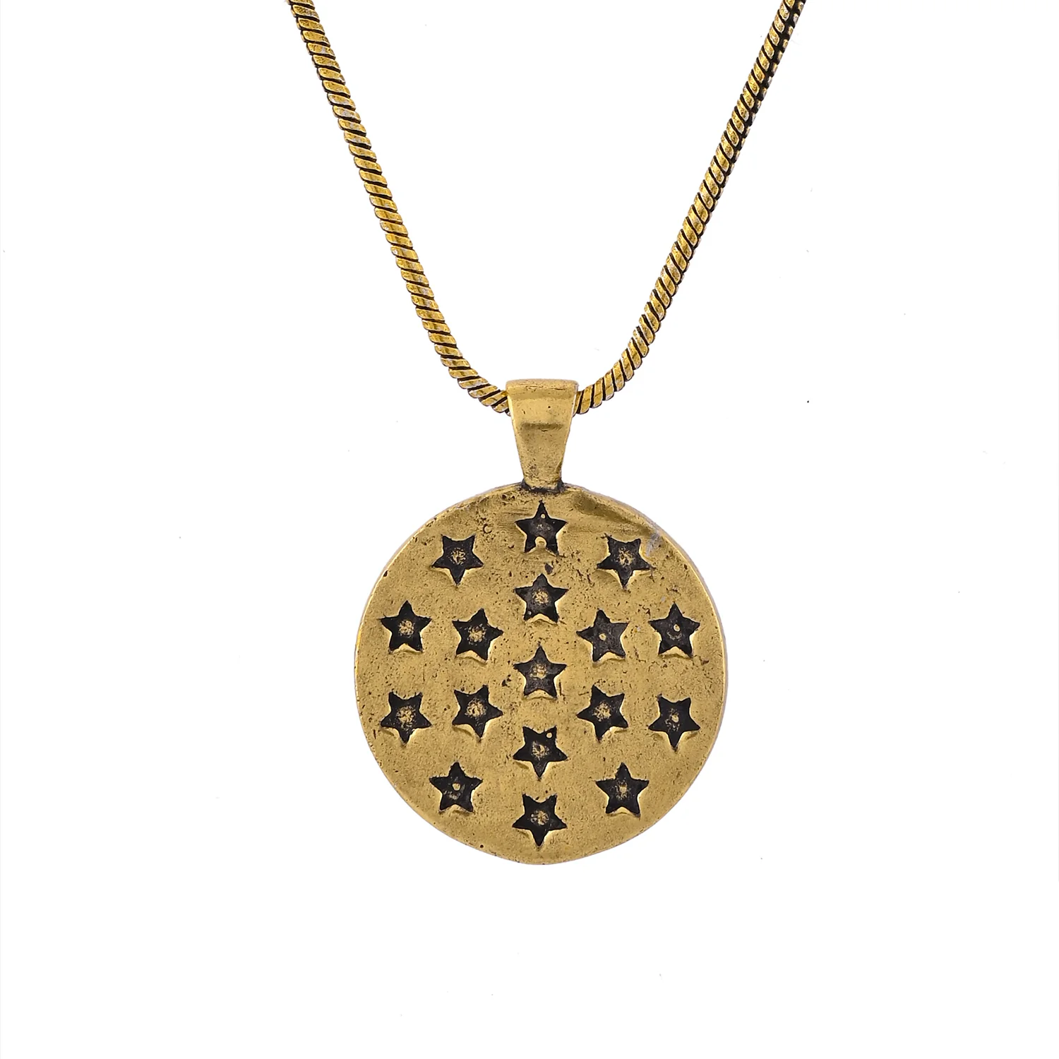 Statement Compass Gold Oxidised Men’s Pendant - Image 3