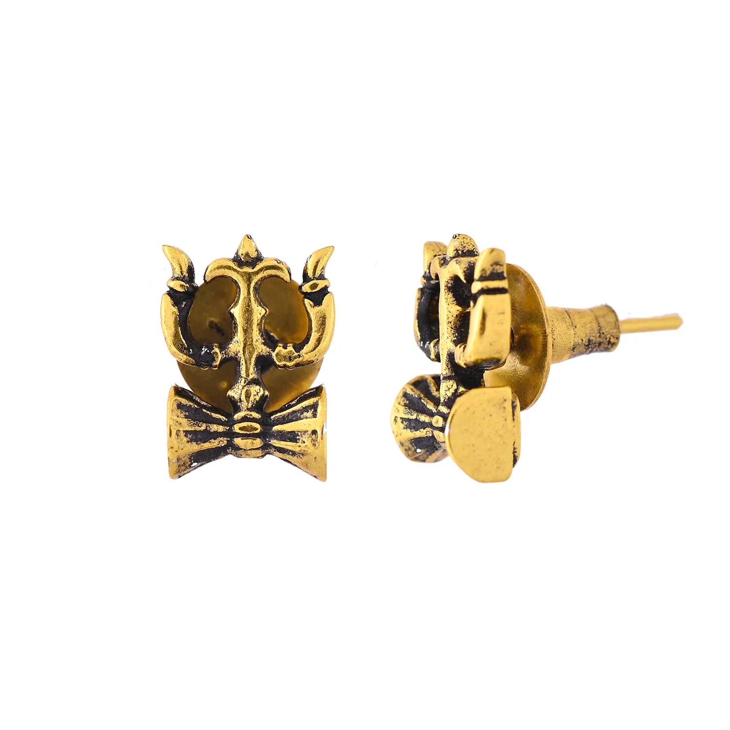 Statement Golden Rudra Earrings - Image 3