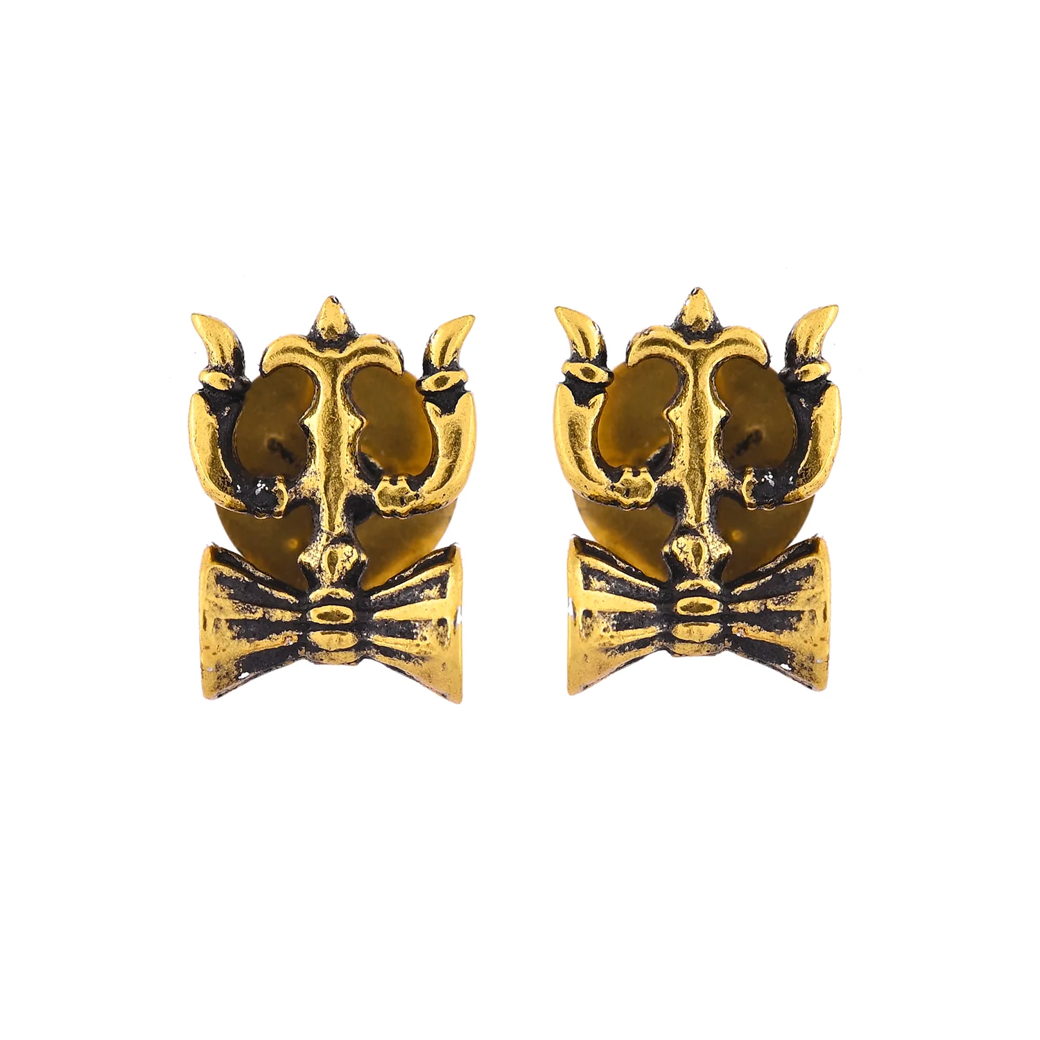 Statement Golden Rudra Earrings - Image 4