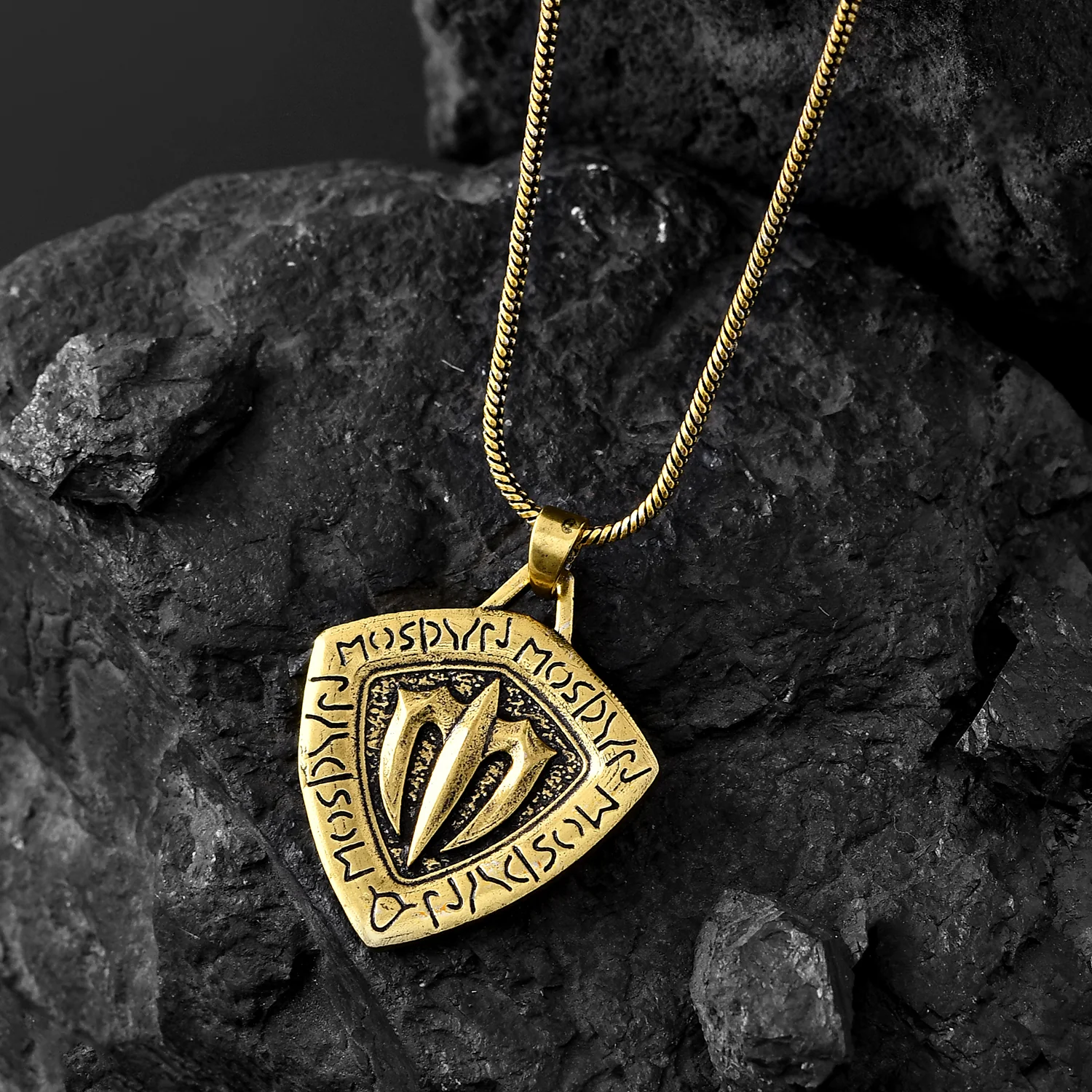Statement Shield of Honor Mens Pendant