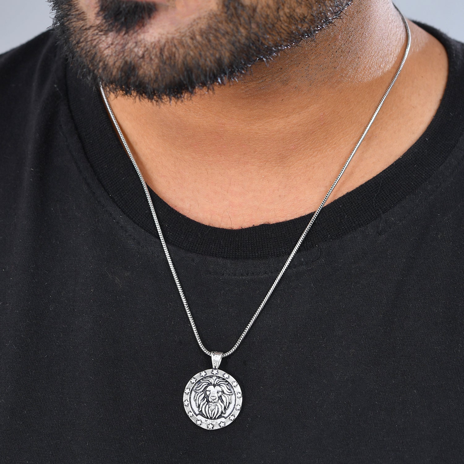 Statement Silver Roar Mens Pendant - Image 2