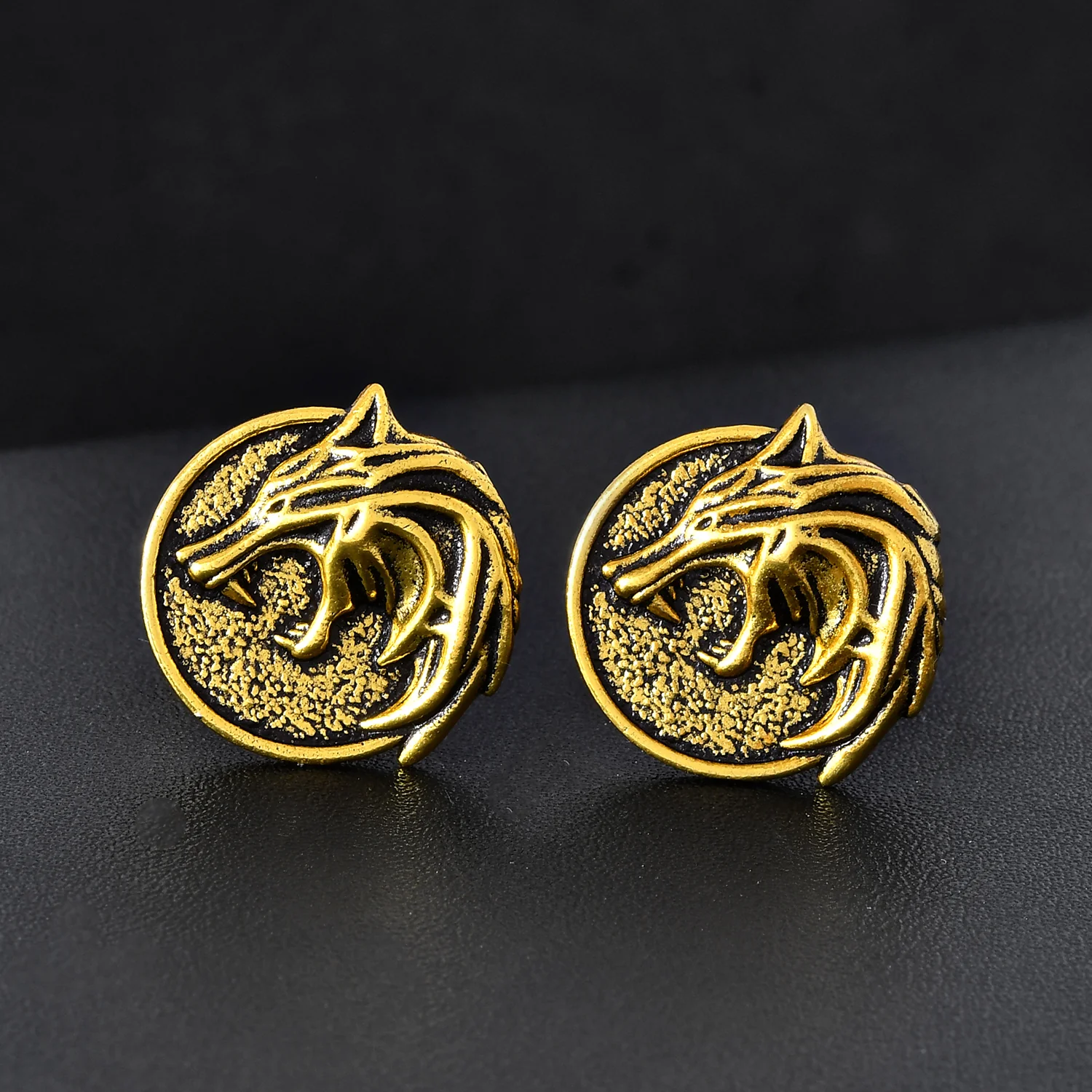 Statement The Lone Alpha Golden Cufflinks