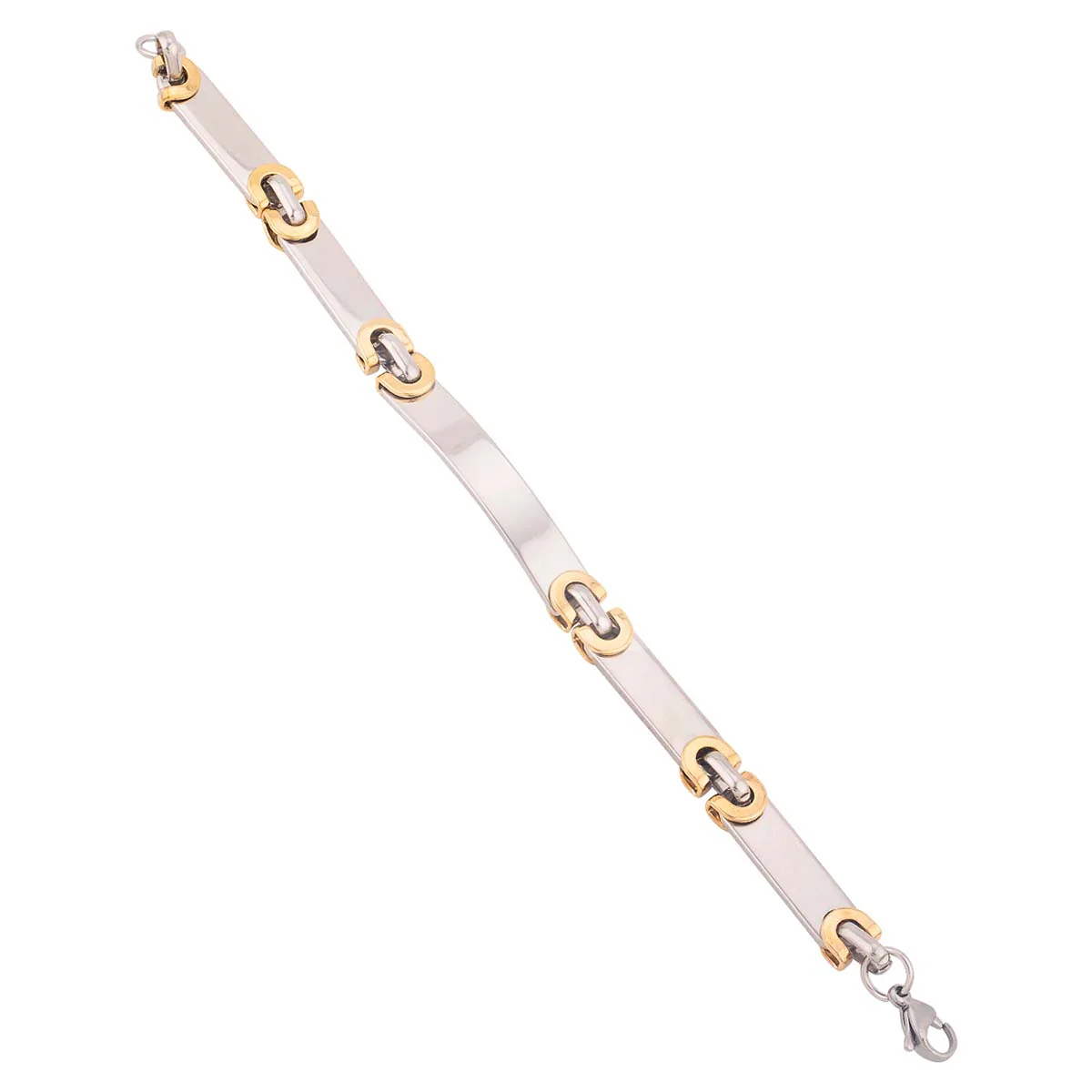 Steel Links Link Pattern Men's Bracelet - Image 3