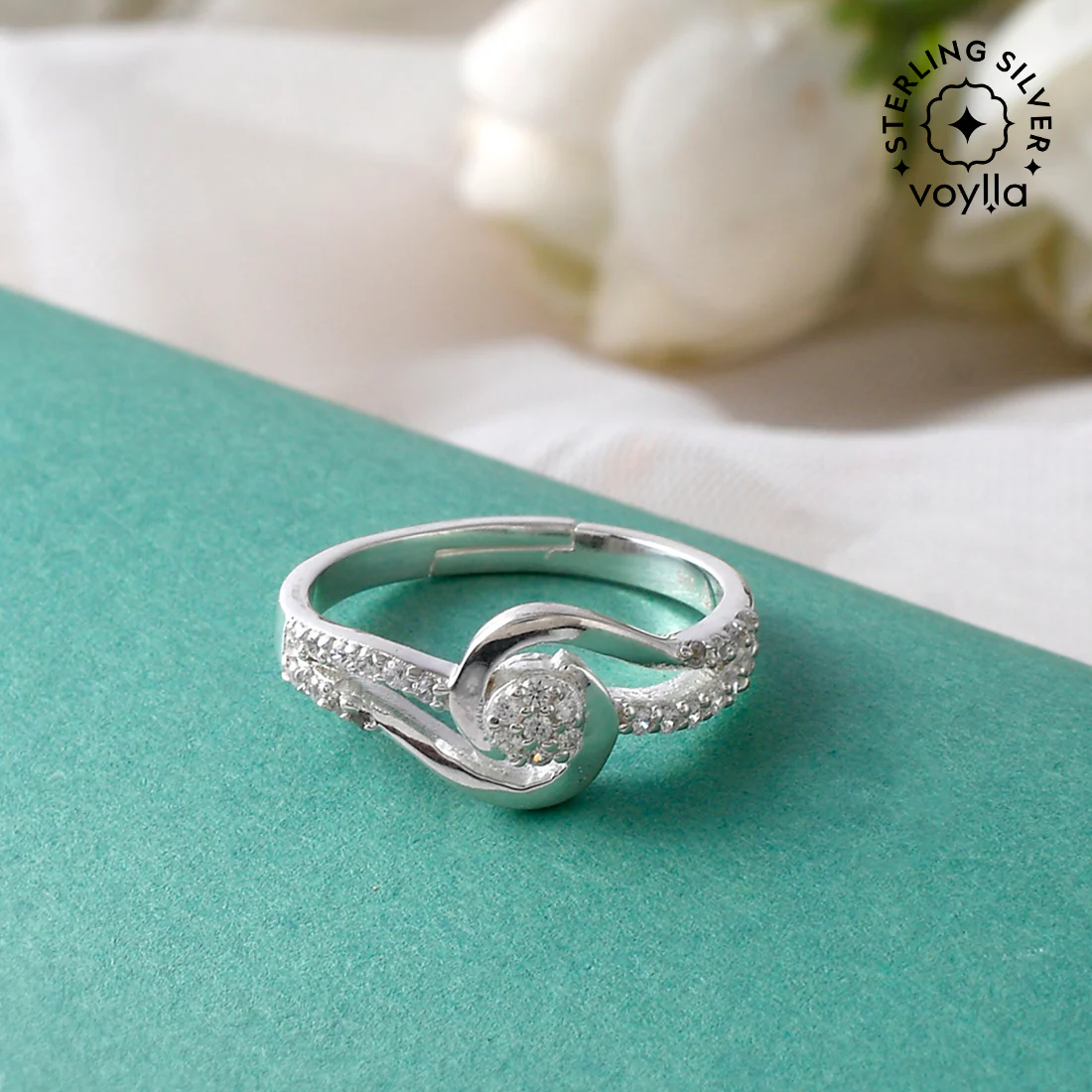 Sterling Silver Classy Cluster Ring