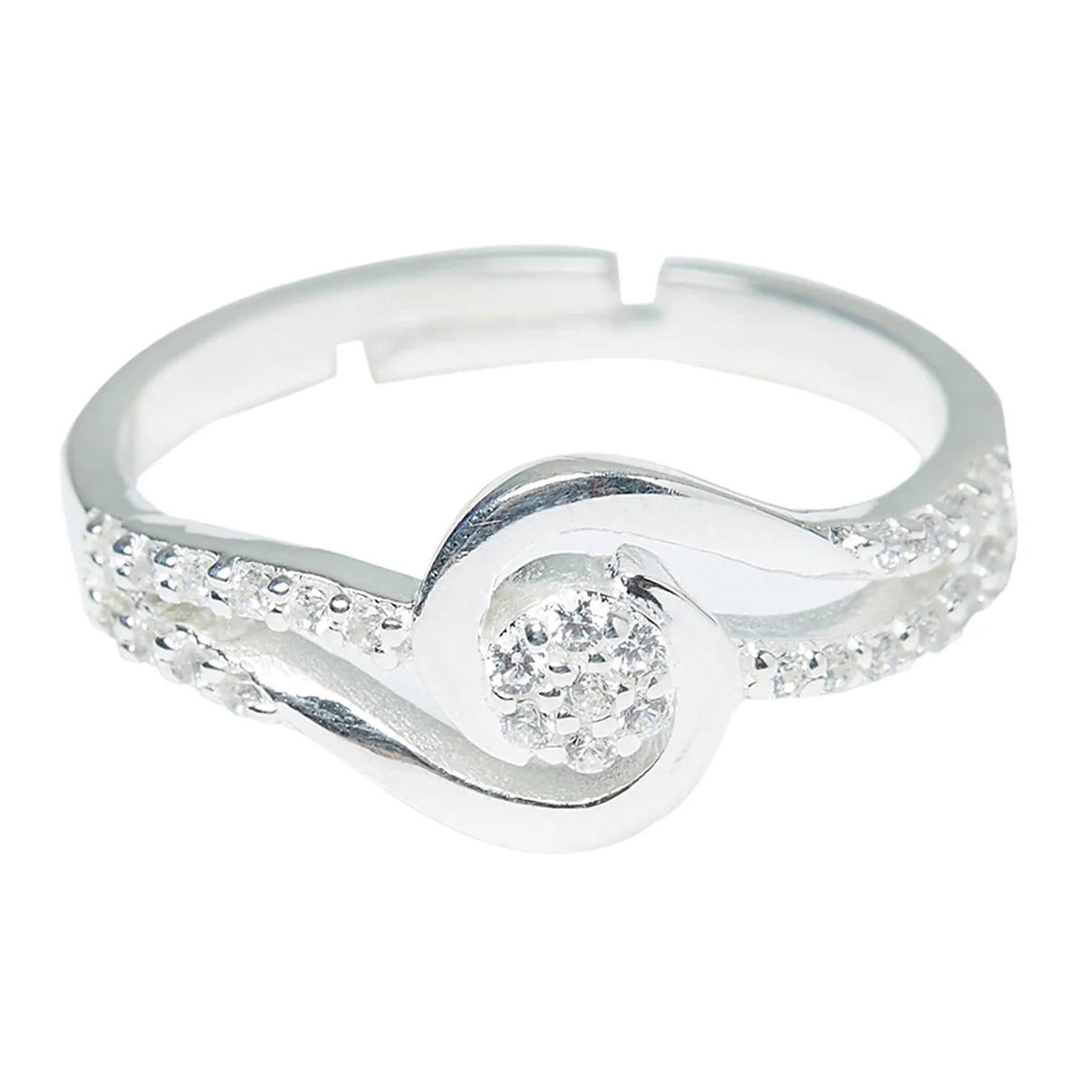 Sterling Silver Classy Cluster Ring - Image 3