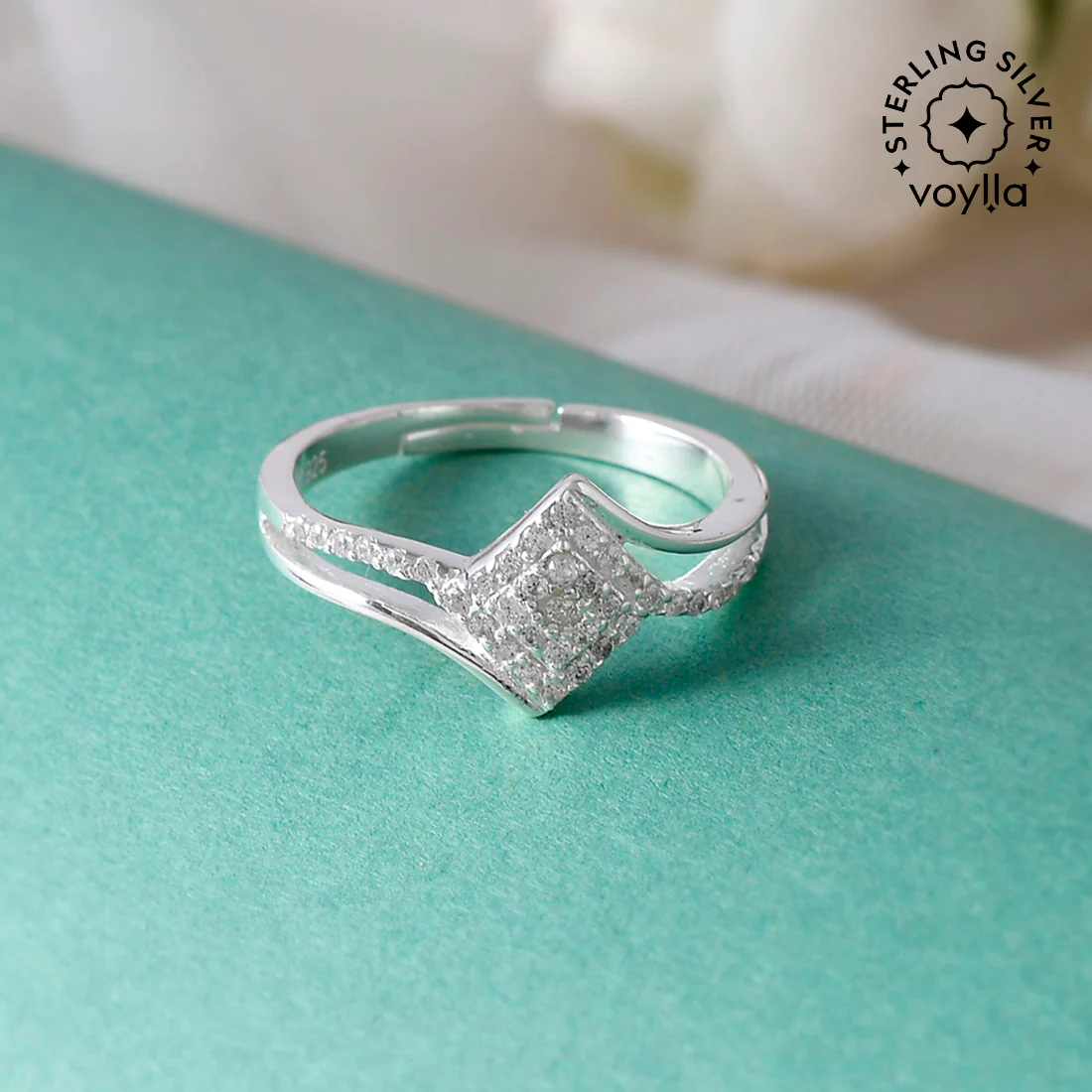 Sterling Silver Cluster Ring
