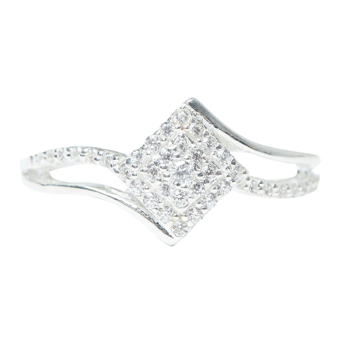 Sterling Silver Cluster Ring - Image 3