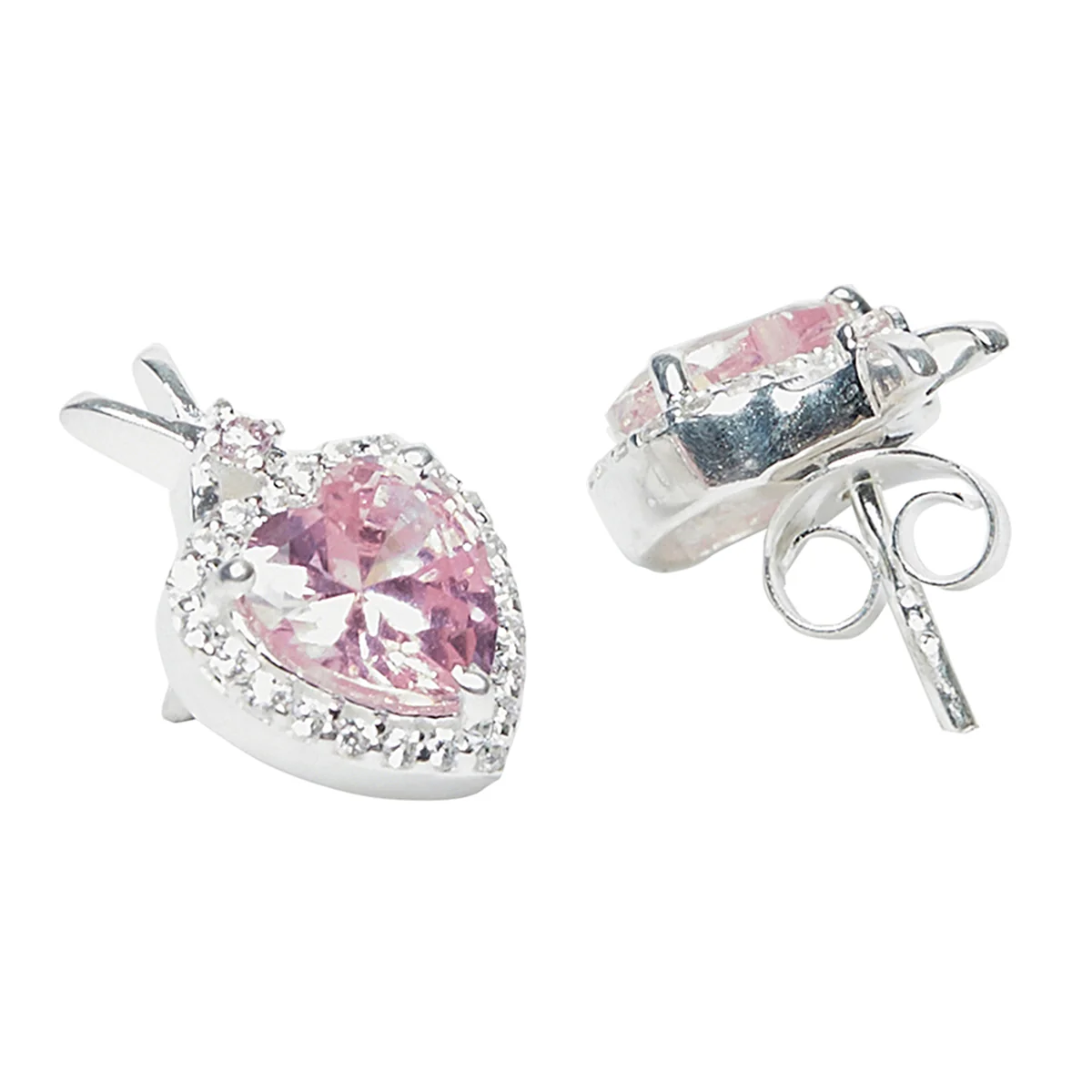 Sterling Silver CZ Embellished Heart-Shape Pendant Set - Image 5
