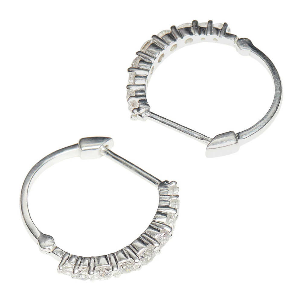 Sterling Silver CZ Studded Earrings - Image 4