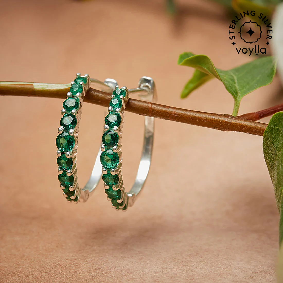 Sterling Silver CZ Studded Earrings