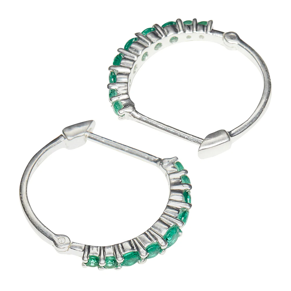 Sterling Silver CZ Studded Earrings - Image 4