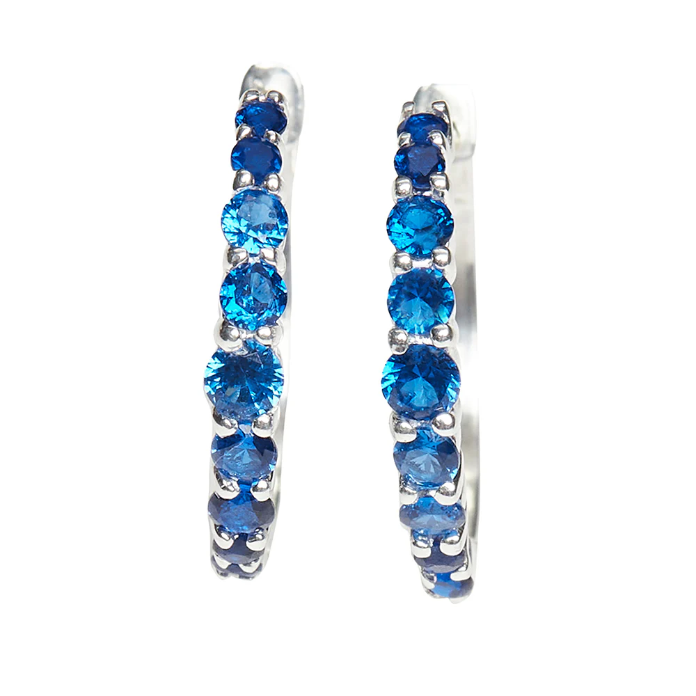 Sterling Silver Dangler Earrings Glittering With CZ Sparkles - Image 3