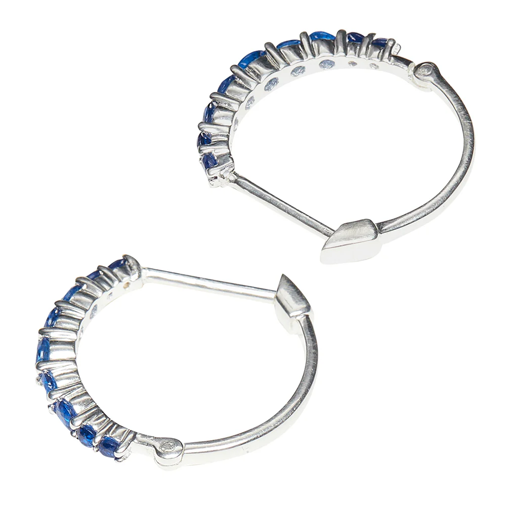 Sterling Silver Dangler Earrings Glittering With CZ Sparkles - Image 4
